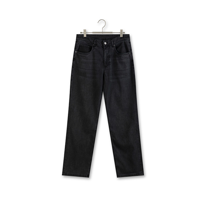 zegna stone-washed dark grey cotton denim pants